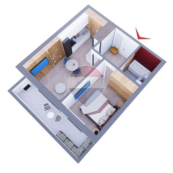 Apartament cu 2 camere în Est