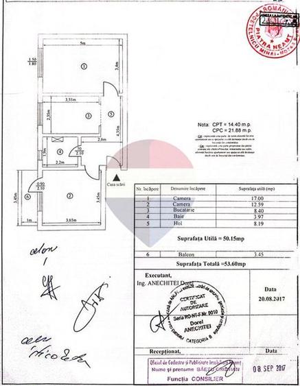 Apartament cu 2 camere decomandat, mobilat în Mărăței