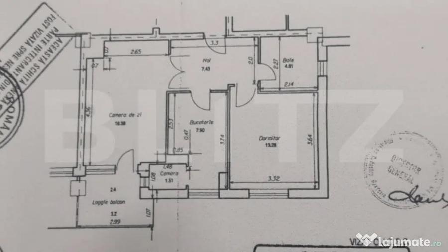 Apartament cu 2 camere decomandat în Central