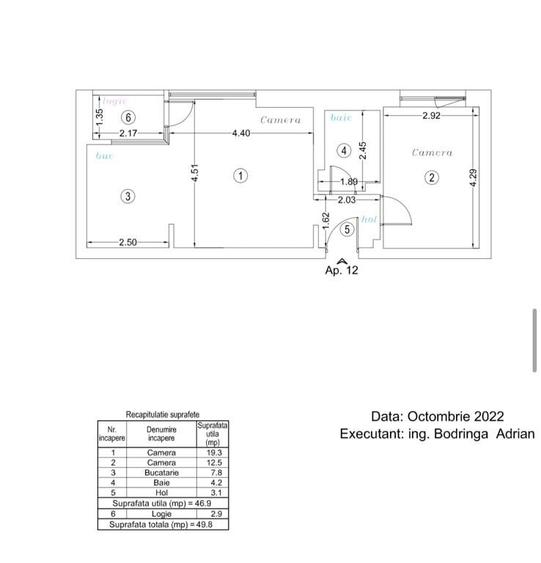 Apartament cu 2 camere decomandat, mobilat în Aviației