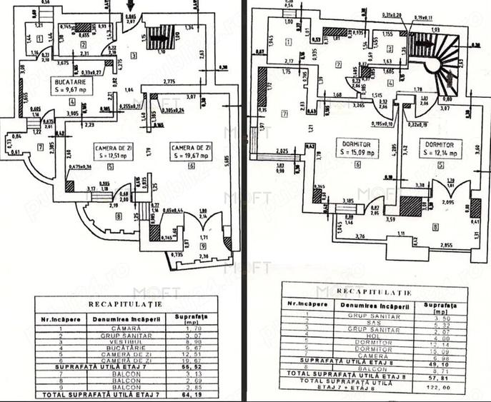 Apartament cu 3 camere decomandat, mobilat în Unirii