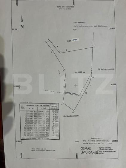 Teren de 1180 mp, în Pietroasa