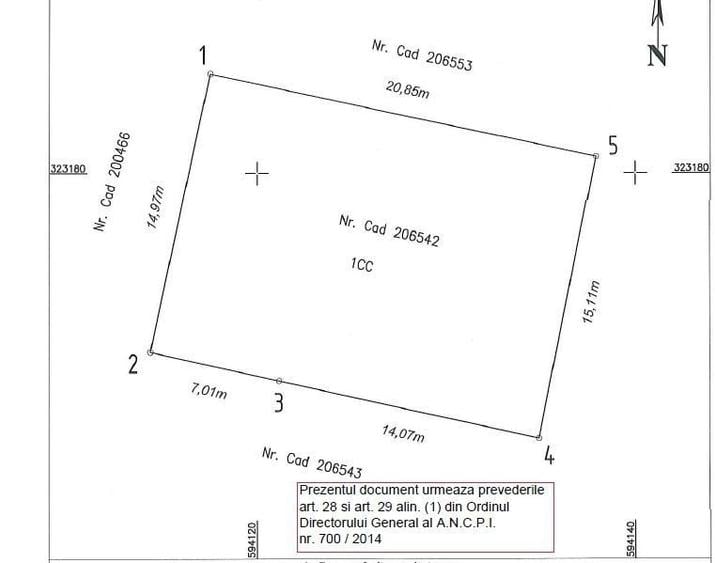 Teren Construcții intravilan de 375 mp, în Theodor Pallady