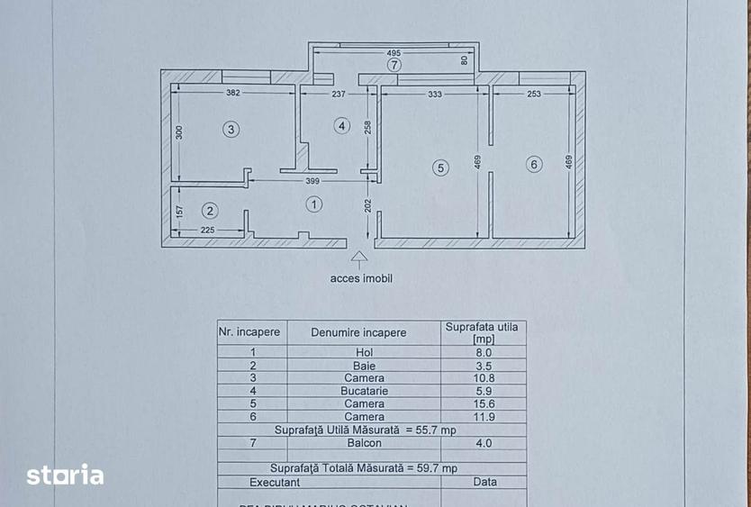 Apartament cu 3 camere în Central