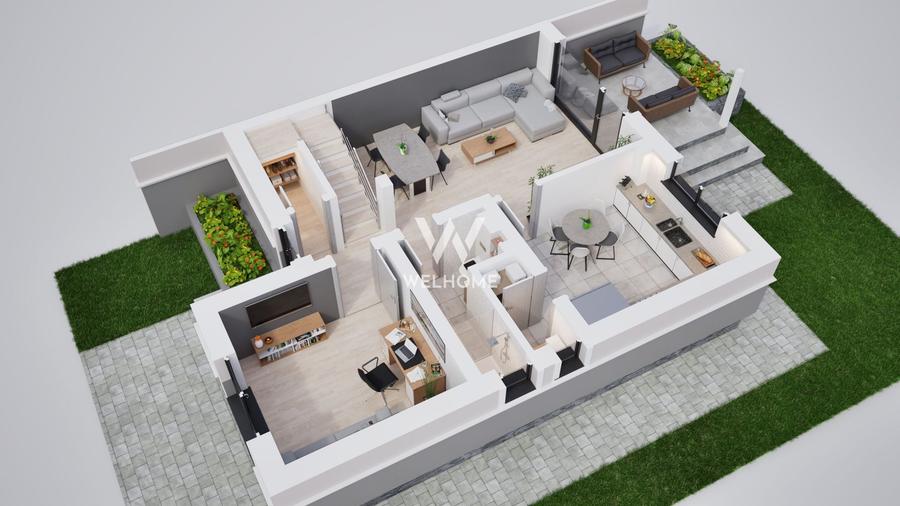 Duplex cu 5 camere cu Canalizare în Șura Mică
