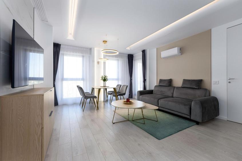 Apartament cu 3 camere, mobilat în Parcul Carol