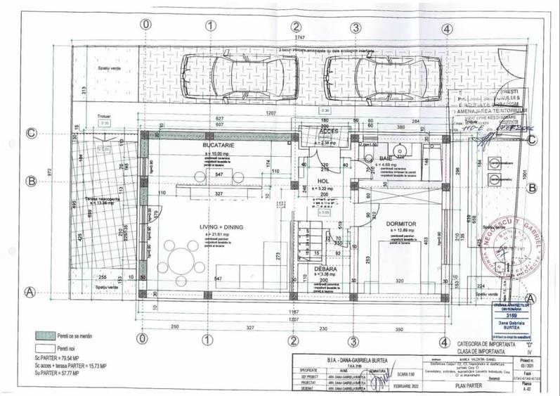 Casă individuală cu 2 camere cu Canalizare în Giurgiului