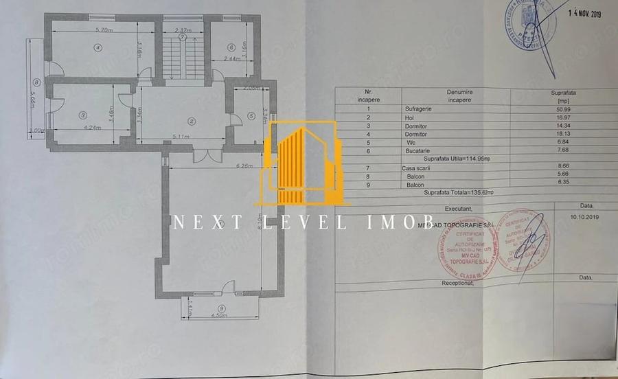 Apartament cu 3 camere decomandat în Central