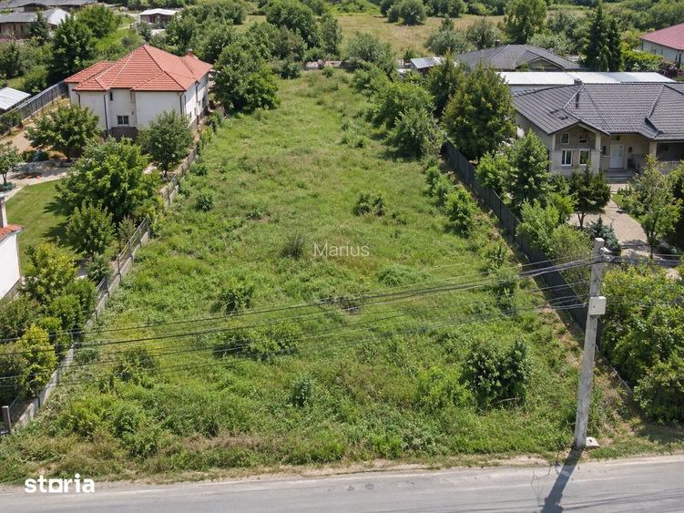 1411 mp, la sosea, intre case.Toate utilitatile.18 km centru Bucuresti