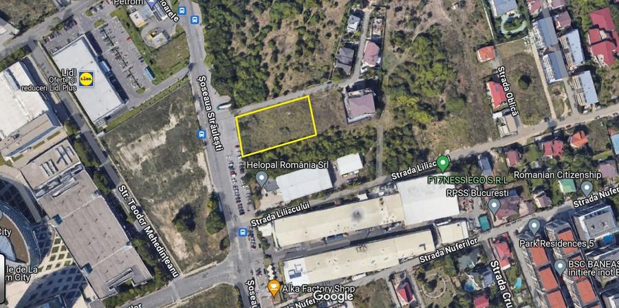 Teren Construcții intravilan de 2600 mp, în Băneasa