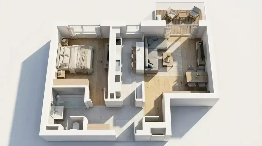 Apartament cu 2 camere decomandat în Aviației