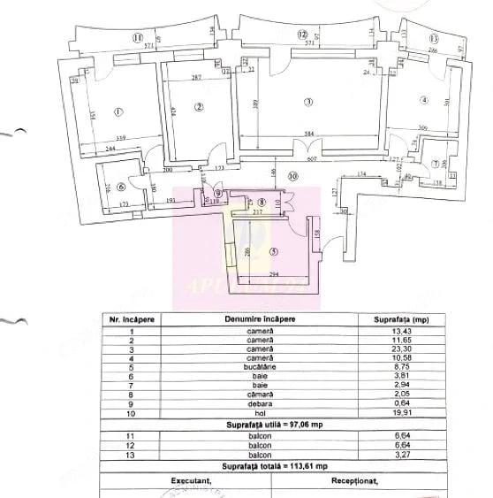 Apartament cu 4 camere decomandat în Lujerului