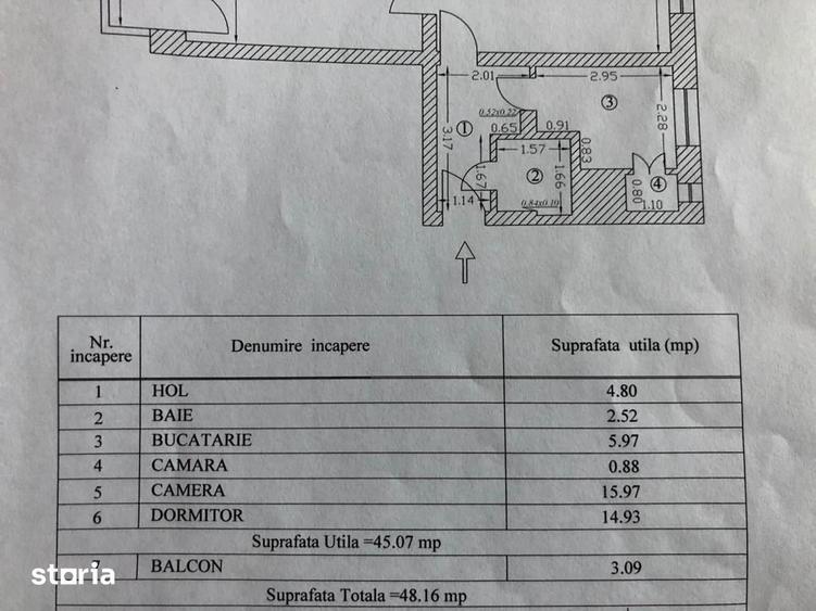 Apartament cu 2 camere în Floreasca