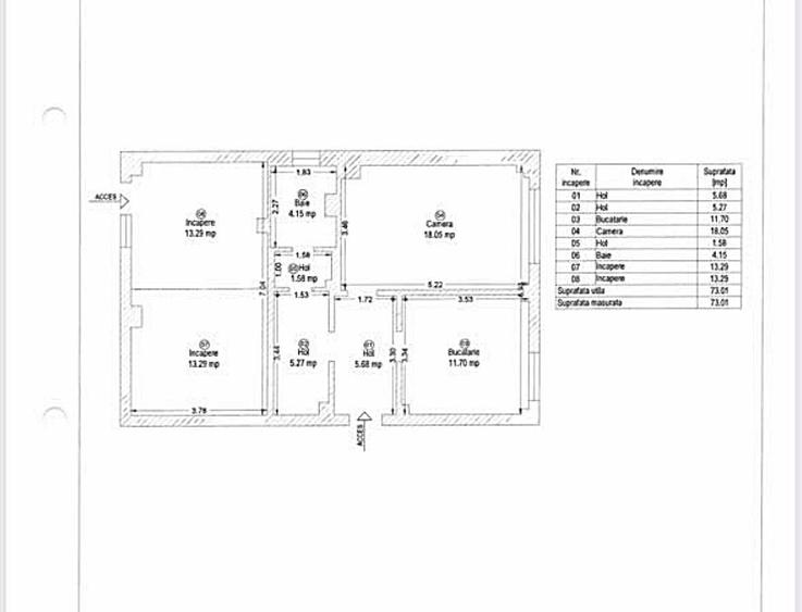 Apartament cu 3 camere în Aradului