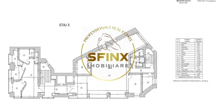 Birou, de 1,833.9399414063 mp, în Unirii