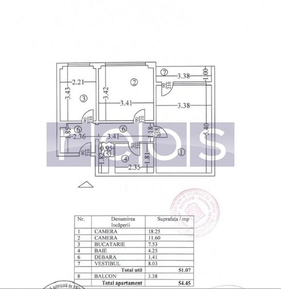 Apartament cu 2 camere decomandat în Titan