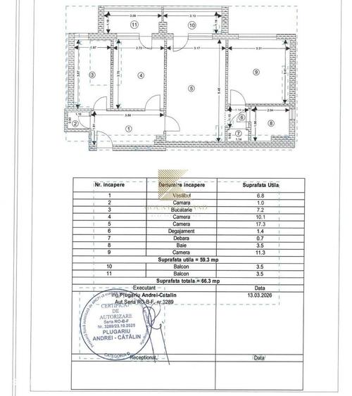 Apartament cu 3 camere semidecomandat în Ultracentral