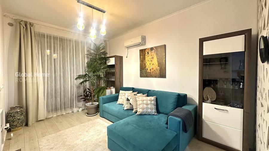 Apartament cu 2 camere semidecomandat, mobilat în Aviației