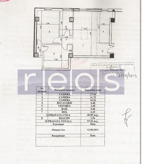 Apartament cu 3 camere semidecomandat în 1 Decembrie 1918