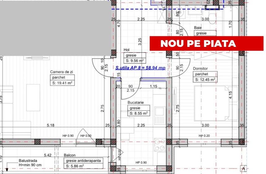 Apartament cu 2 camere decomandat în Giroc