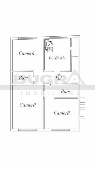 Apartament cu 3 camere decomandat, mobilat în Mărăști — fotografia 1