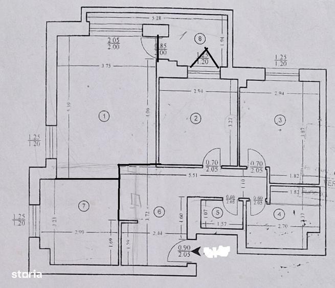 Apartament cu 4 camere decomandat în Central