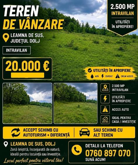 Teren de 2500 mp, în Central