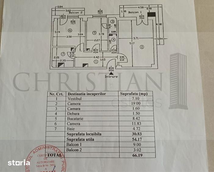 Apartament cu 2 camere semidecomandat, mobilat în Obor