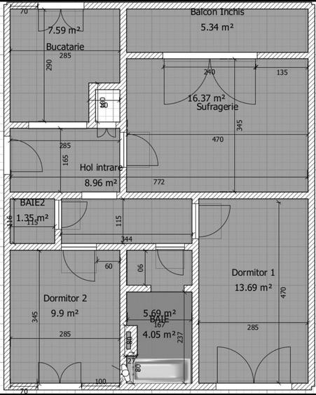 Apartament cu 3 camere în Mănăștur
