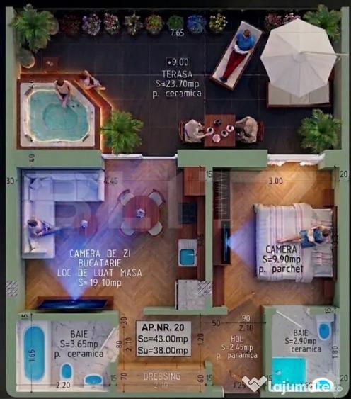 Mini Penthouse cu terasa generoasa | Zona lini?tita - 1