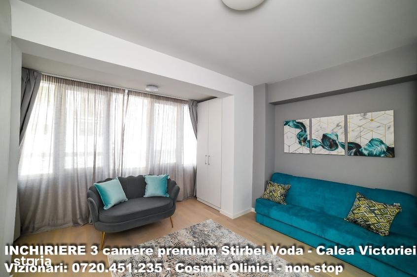 Apartament cu 3 camere, mobilat în Calea Victoriei