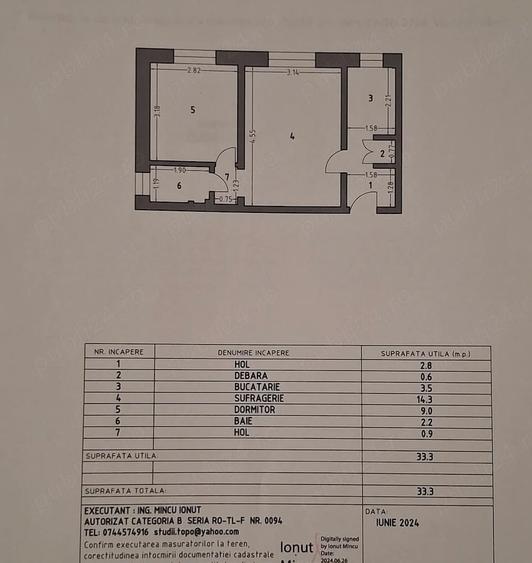 Apartament cu 2 camere semidecomandat în Big
