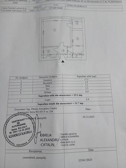 Garsonieră decomandată în Central