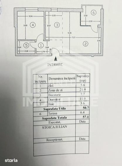 Apartament cu 2 camere în Central