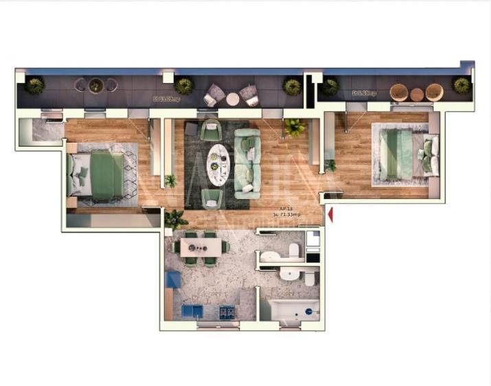Apartament 3 camere de vanzare in Marasti, Cluj Napoca - 3