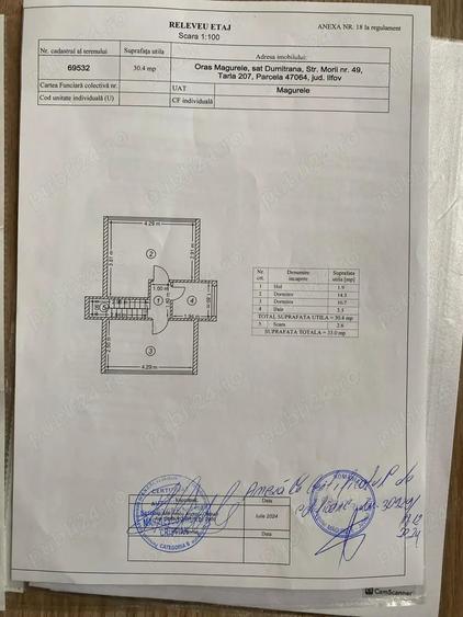 Casă cu 3 camere în Măgurele