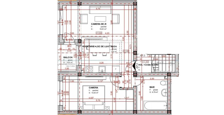 Apartament cu 2 camere semidecomandat în Apahida