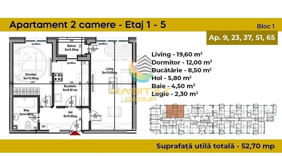 Apartament cu 2 camere decomandat în Berceni
