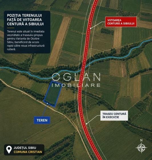Teren agricol extravilan de 11500 mp, în Cristian