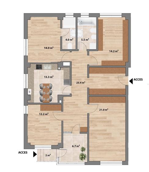 Apartament cu 4 camere în Miroslava