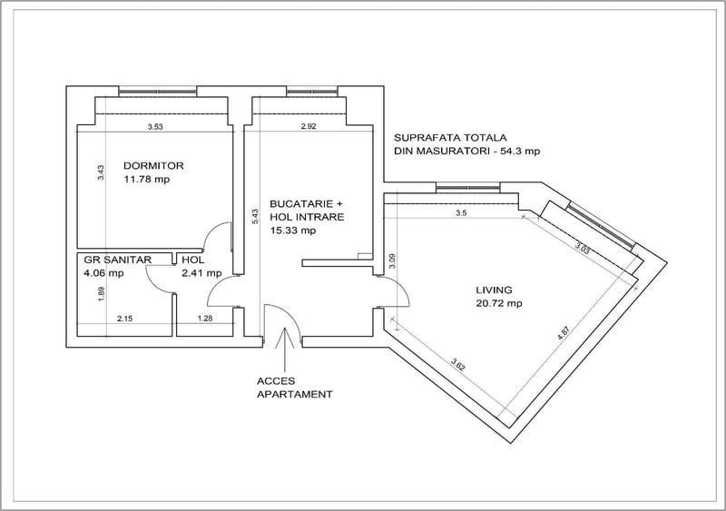 Ap. 2 camere, Calea Calarasilor, adiacent Corneliu Coposu - 6