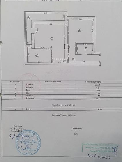 Apartament cu 2 camere semidecomandat în Nord