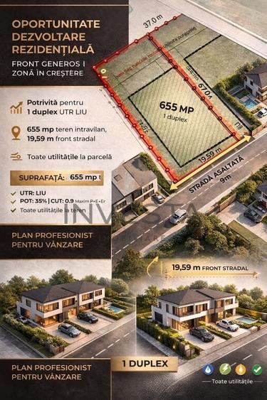 Teren Construcții intravilan de 656 mp, în Europa