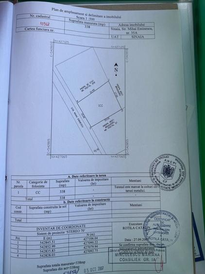 Teren Construcții intravilan de 338 mp, în Central