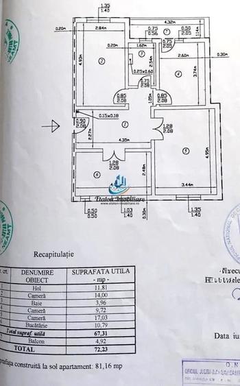 Apartament cu 3 camere decomandat în Calea Romanului