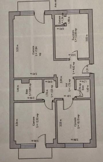 Apartament cu 3 camere decomandat în Soarelui