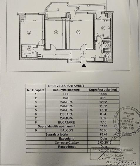 Apartament cu 3 camere în Victoriei