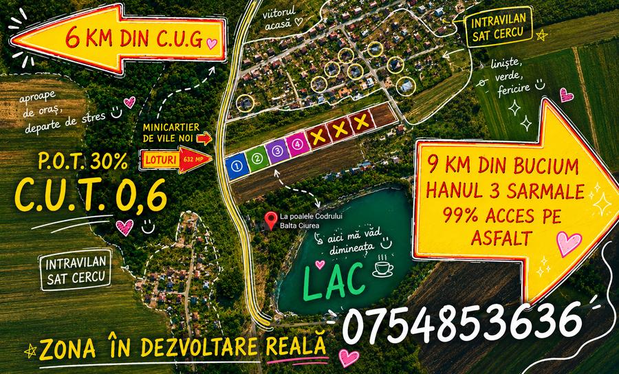 Teren intravilan de 632 mp, în Bucium