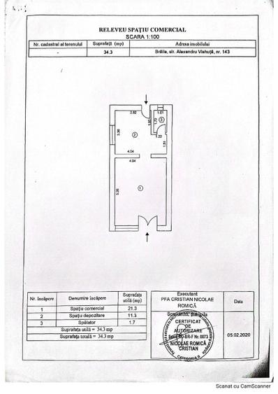 Spațiu comercial, de 34 mp, în Chercea