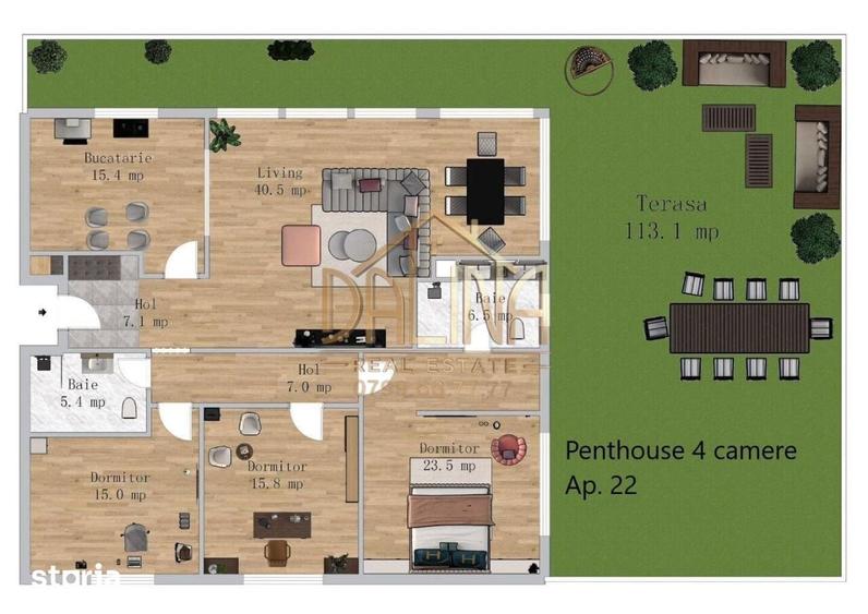 Apartament cu 4 camere în Central